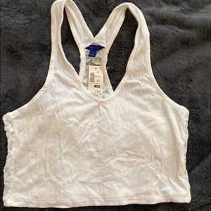 Lace back tank top